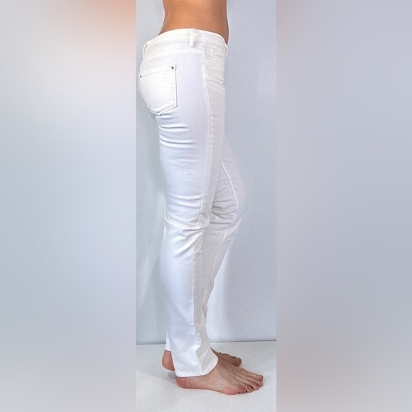 MASSIMO DUTTI WOMEN CREAM COLOR SLIM FIT JEANS SIZE 4 - Picture 5 of 8